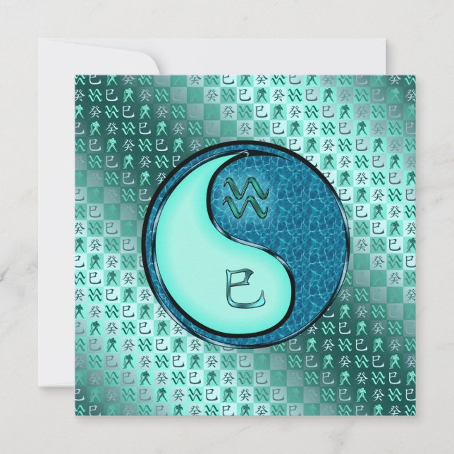 Aquarius und Wasserschlange Karte (Vorderseite)