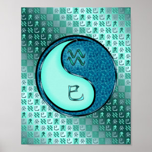 Aquarius und Wasserschlange Poster
