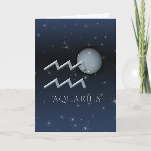Aquarius Uranus Grußkarte Karte (Vorderseite)
