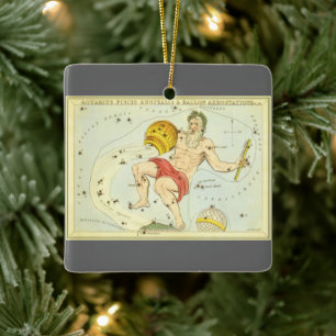 Aquarius, Vintage-Sternbild, Uranias Spiegel Keramikornament