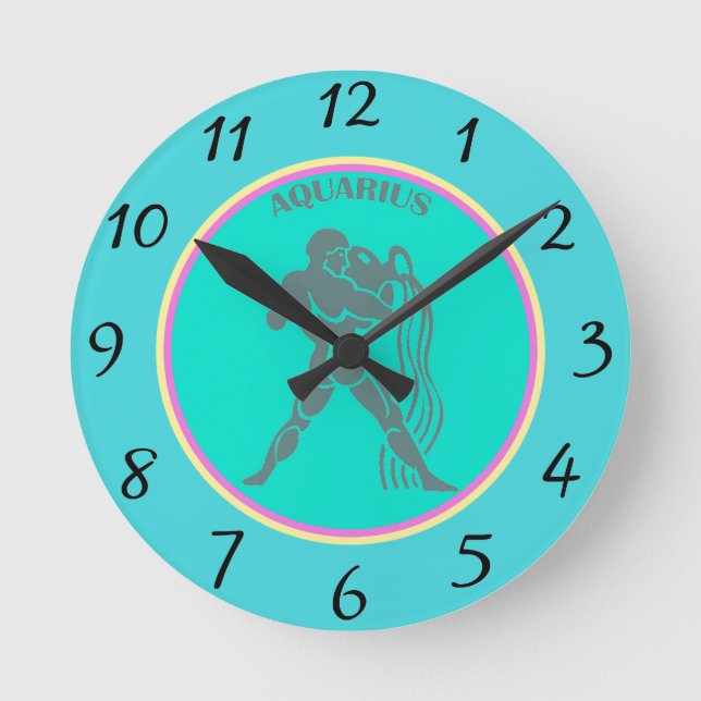Aquarius Wall Clock Runde Wanduhr (Vorderseite)