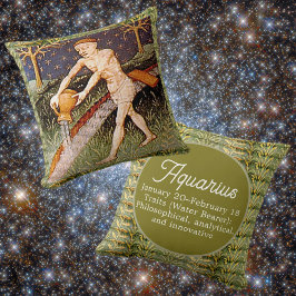 Aquarius Water Bearer Zodiac Sign Geburtstagsparty Kissen