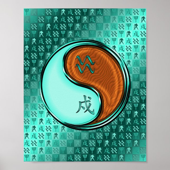 Aquarius & Wood Dog Poster (Vorne)