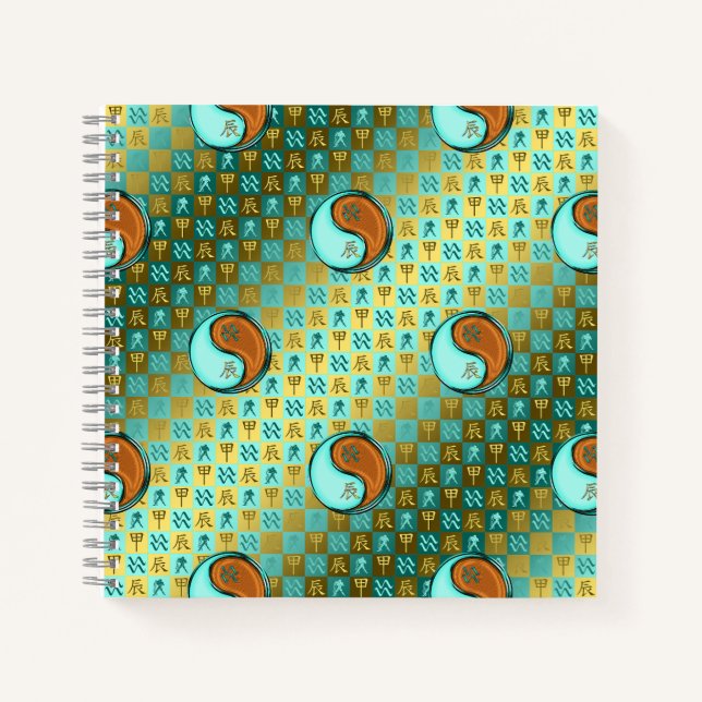 Aquarius & Wood Dragon Notizbuch (Vorderseite)