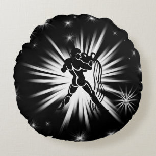 Aquarius-Zeichen Rundes Kissen