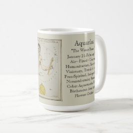 Aquarius Zodiac Antique Astronomisches Diagramm Kaffeetasse