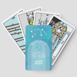 Aquarius Zodiac Astrologie Signieren Foto Geburtsd Spielkarten