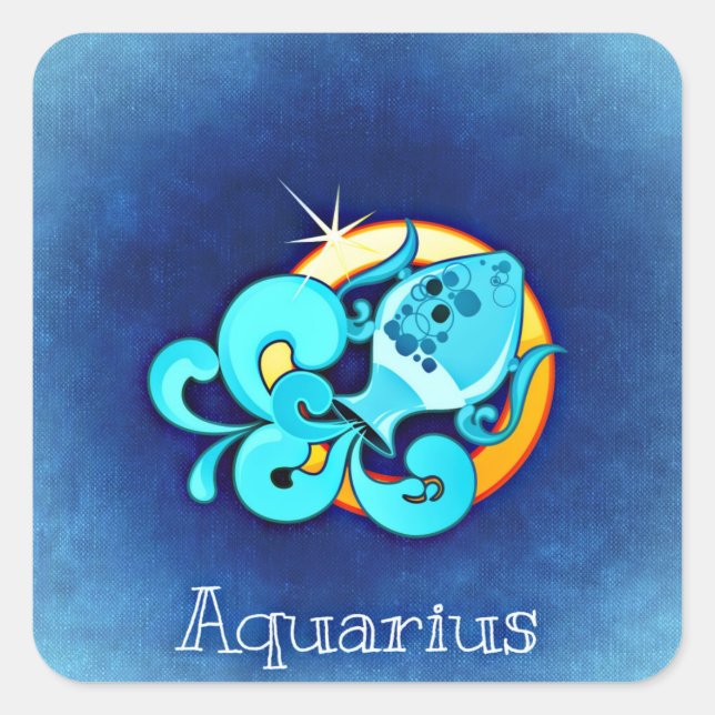 Aquarius zodiac Aufkleber (Vorderseite)