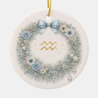 Aquarius Zodiac Christmas Ornament – Celestial Win