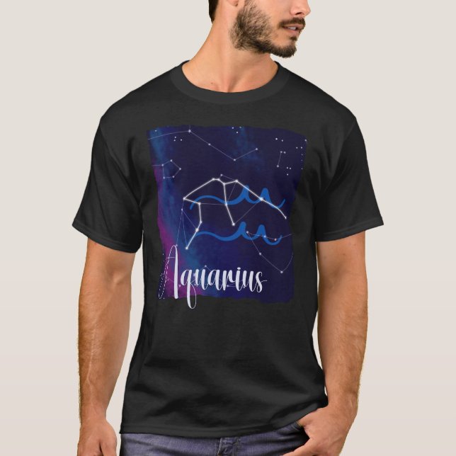 Aquarius Zodiac Constellation T-Shirt (Vorderseite)