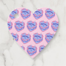 Aquarius Zodiac Coquette Herz Geburtstagskuchen Geschenkanhänger