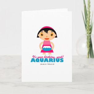 Aquarius Zodiac für Kinder Karte