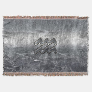 Aquarius Zodiac Industrial Silver Steel Decke