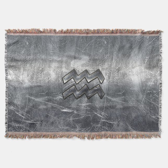 Aquarius Zodiac Industrial Silver Steel Decke (Vorderseite)