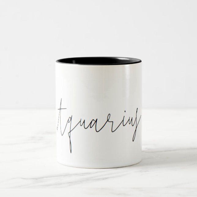 Aquarius Zodiac Minimalistische Tasse (Mittel)