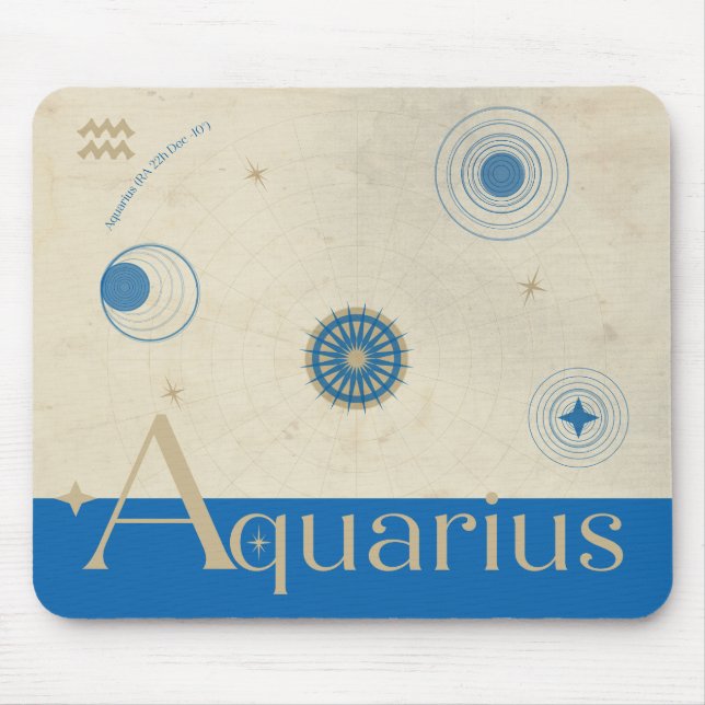 Aquarius Zodiac Mouse Pad Mousepad (Vorne)