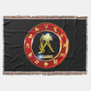 Aquarius Zodiac Sign Astrologie Decke