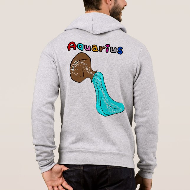Aquarius Zodiac Sign | Astrologie der Wasserträger Hoodie (Rückseite)