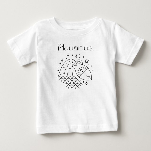 Aquarius Zodiac Sign Astrologisch Baby T-shirt (Vorderseite)