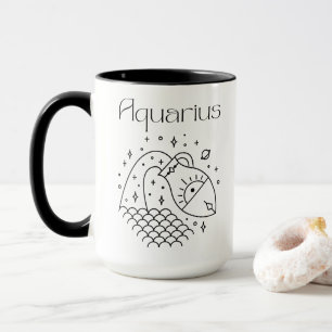 Aquarius Zodiac Sign Astrologisch Tasse