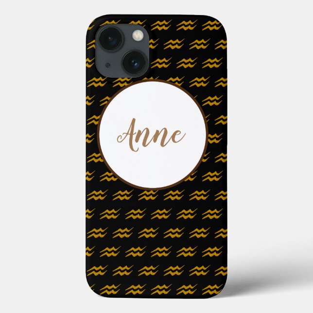 Aquarius Zodiac Sign Case-Mate iPhone Hülle (Rückseite)