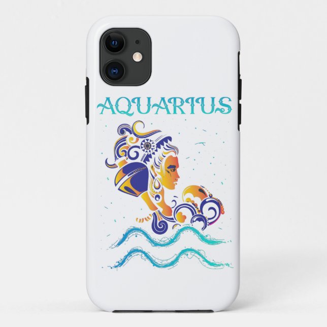 Aquarius Zodiac Sign Case-Mate iPhone Hülle (Rückseite)