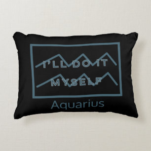 Aquarius Zodiac Sign Fusion Zitat Modern Dekokissen
