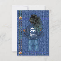 Aquarius Zodiac Sign Geburtstagsparty Einladung