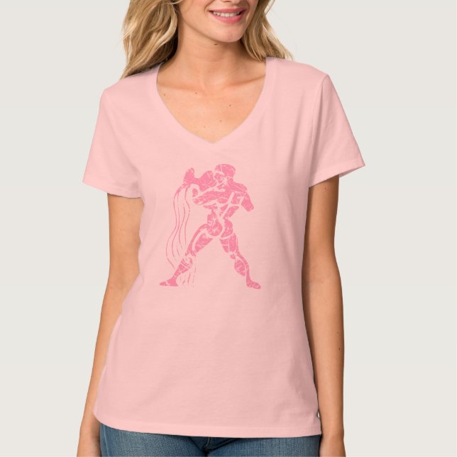 Aquarius Zodiac Sign Grunge Jan 20 - 18. Februar T-Shirt (Vorderseite)