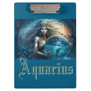 Aquarius Zodiac Sign Klemmbrett