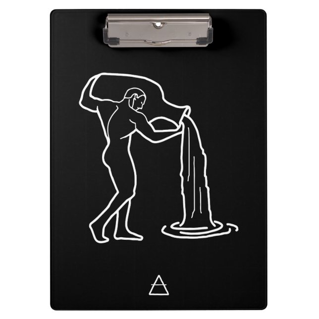 Aquarius Zodiac Sign - Klemmbrett (Vorderseite)