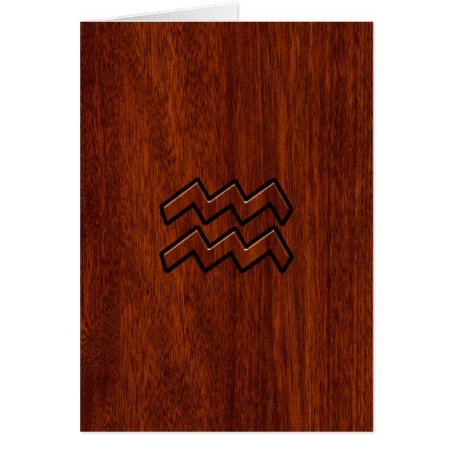 Aquarius Zodiac Sign Mahogany Style (Vorne)