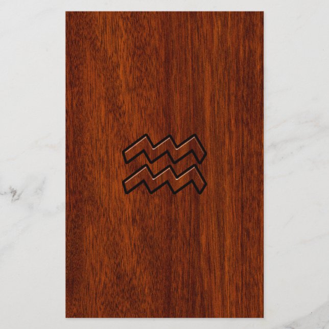 Aquarius Zodiac Sign Mahogany Style Flyer (Vorne)