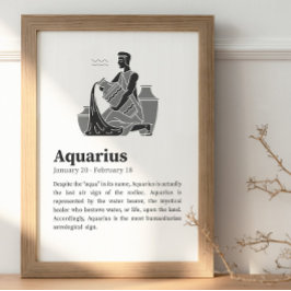 Aquarius Zodiac Sign Poster