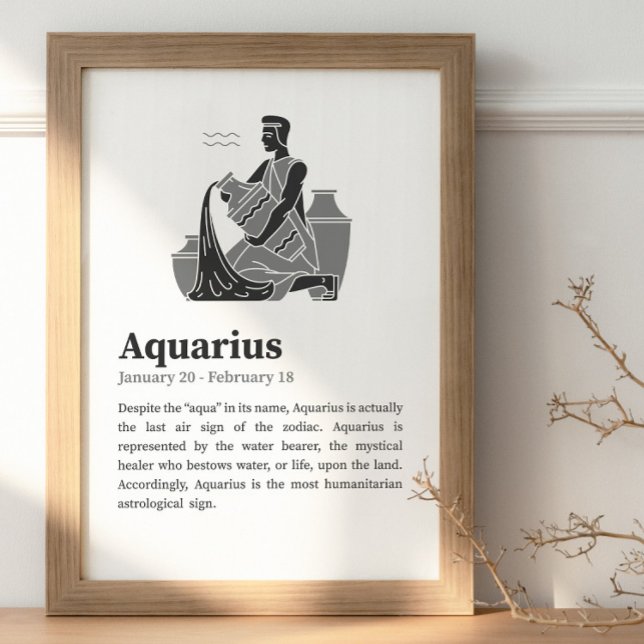 Aquarius Zodiac Sign Poster (Von Creator hochgeladen)