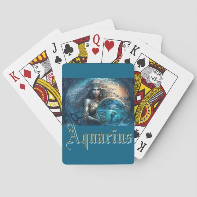 Aquarius Zodiac Sign Spielkarten (Rückseite)