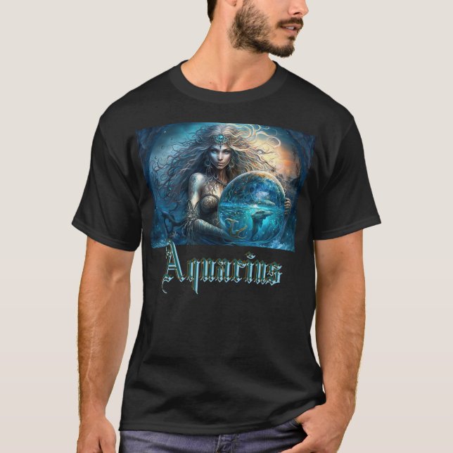 Aquarius Zodiac Sign T-Shirt (Vorderseite)