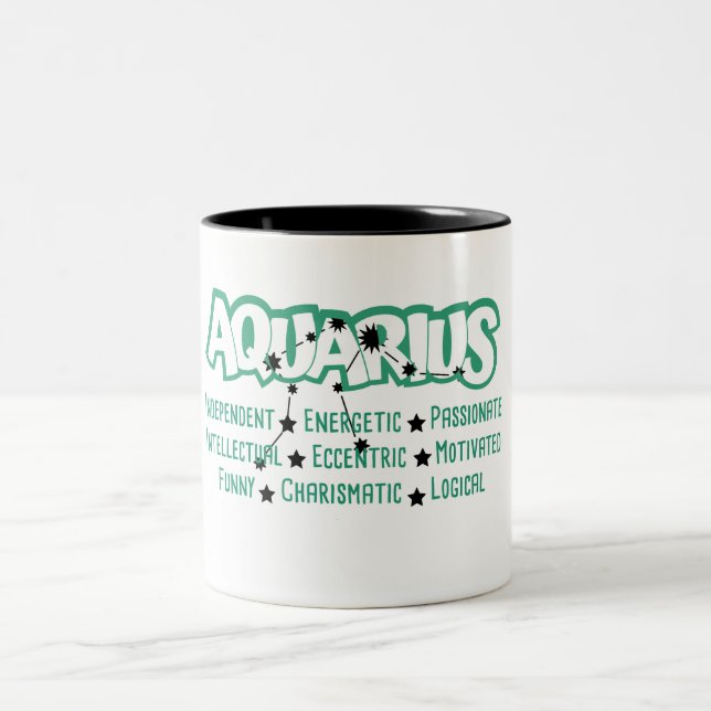 Aquarius Zodiac Signature Tasse (Mittel)