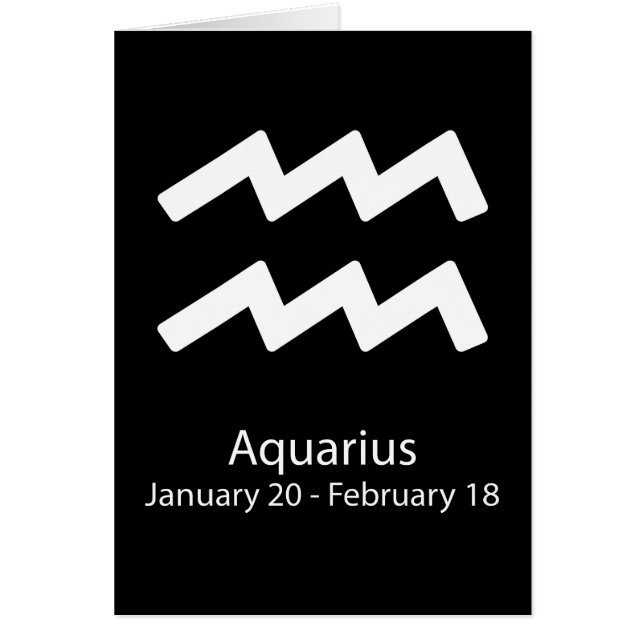 Aquarius Zodiac signiert Astrologie (Vorne)