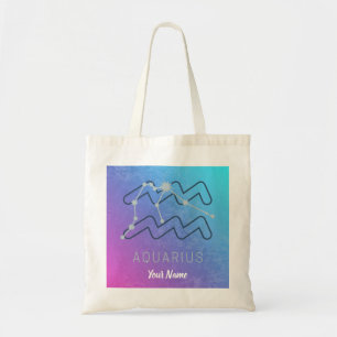 Aquarius Zodiac Star Sign Horoscope Constellation Tragetasche