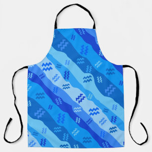 Aquarius Zodiac Streifen Schürze
