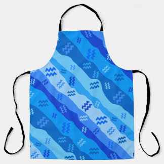 Aquarius Zodiac Streifen Schürze