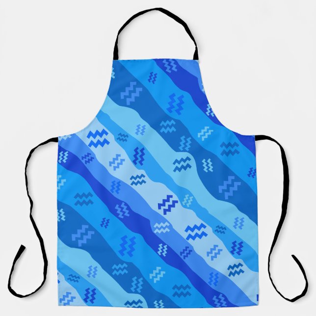 Aquarius Zodiac Streifen Schürze (Vorderseite)