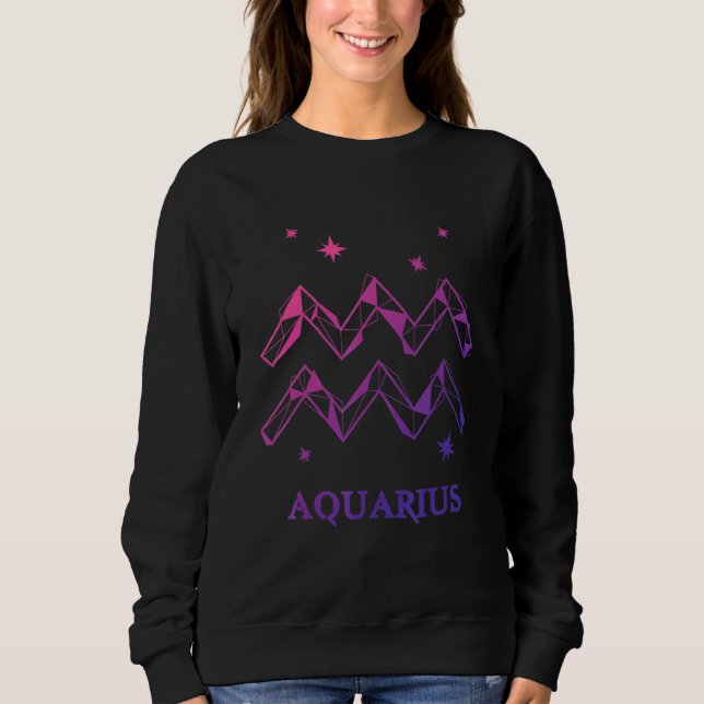 Aquarius Zodiac Sweatshirt (Vorderseite)
