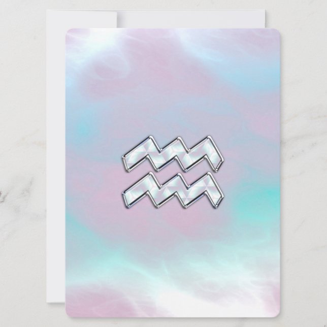 Aquarius Zodiac Symbol auf der Mutter von Pearl Na (Vorderseite)
