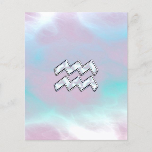 Aquarius Zodiac Symbol auf der Mutter von Pearl Na Flyer (Vorne)