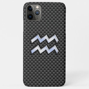 Aquarius Zodiac Symbol Carbon Fibre Decor Case-Mate iPhone Hülle
