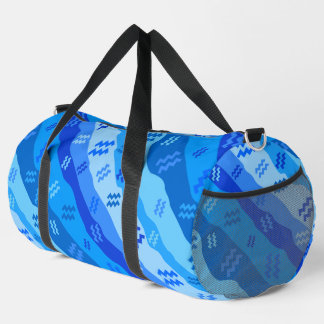 Aquarius Zodiac Symbol Duffle Bag