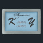 Aquarius Zodiac Symbol Element von Kenneth Yoncich Rechteckige Gürtelschnalle<br><div class="desc">Aquarius Zodiac Symbol Element Gürtelschnalle. Bilder Copyright (C) Kenneth Kenji Yoncich. Alle Rechte vorbehalten.</div>