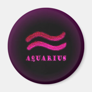 Aquarius Zodiac Symbol Magnet